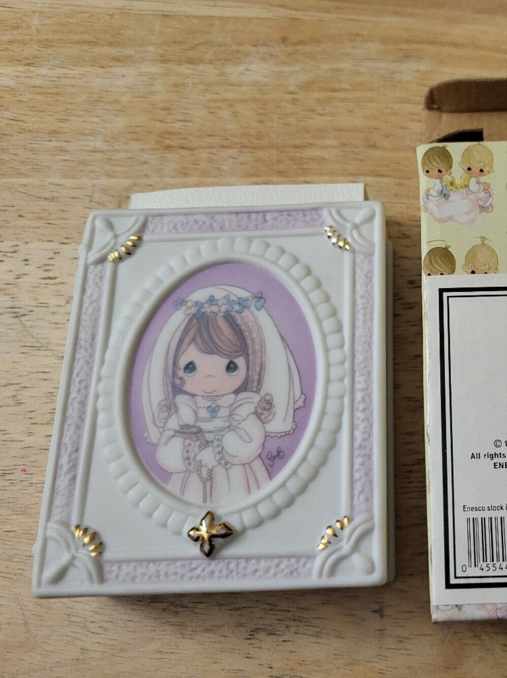 Vintage Precious Moments First Communion Bible & Holder Set